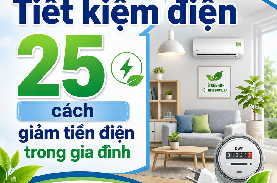 25 cách giảm tiền điện trong gia đình dễ áp dụng