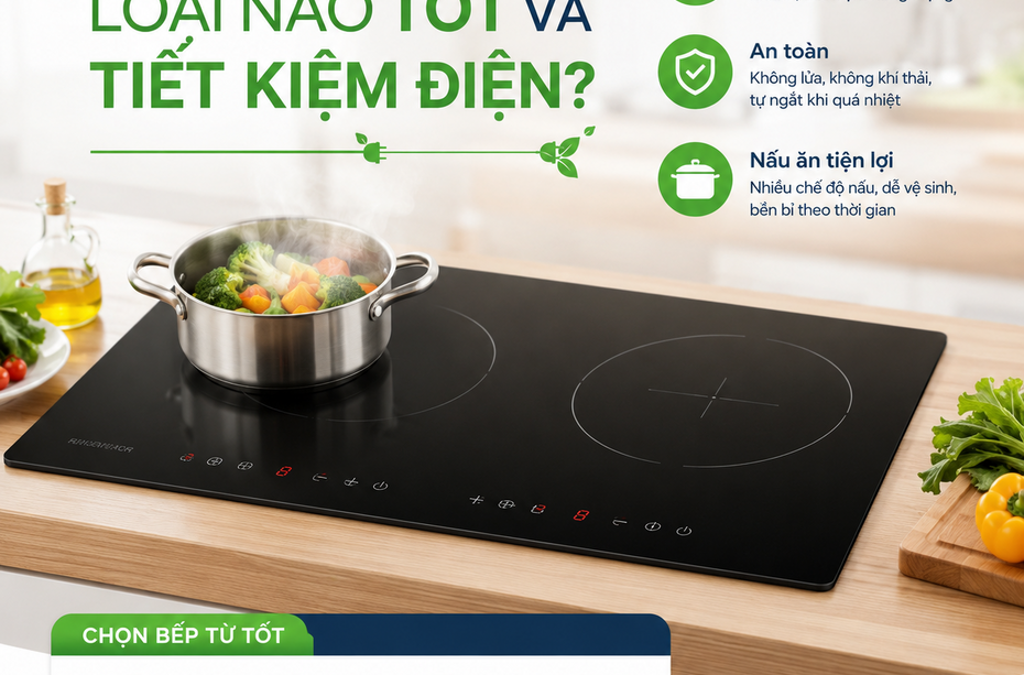 Bếp từ loại nào tốt và tiết kiệm điện? Kinh nghiệm chọn đúng cho gia đình